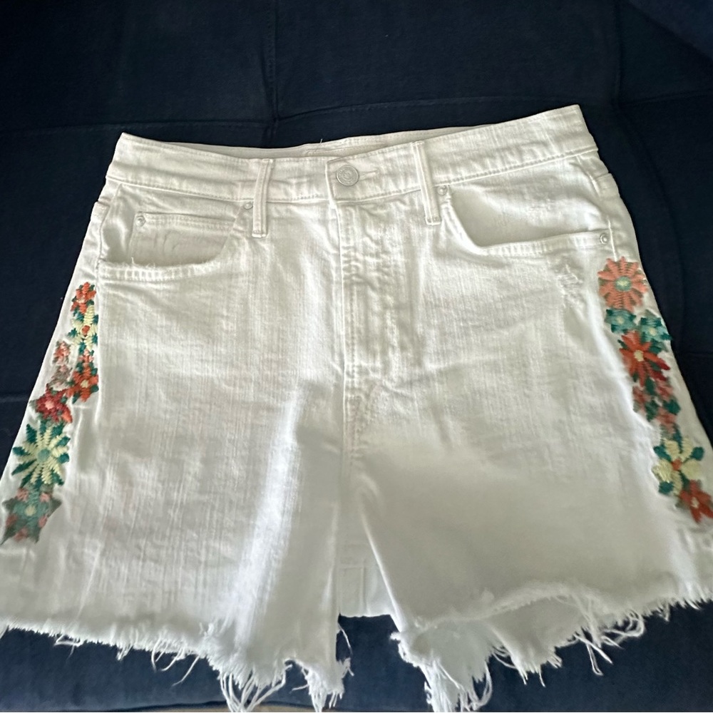 MOTHER SUPERIOR The Dutchie Short Fray - Almost Innocent 🌼🌸 white denim 🌼🌸